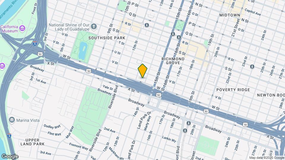 1323 W St Mapa y Detalles de la Ubicación