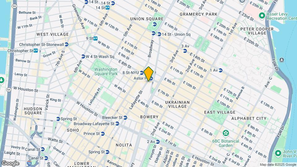 445 Lafayette St Map and Location Details