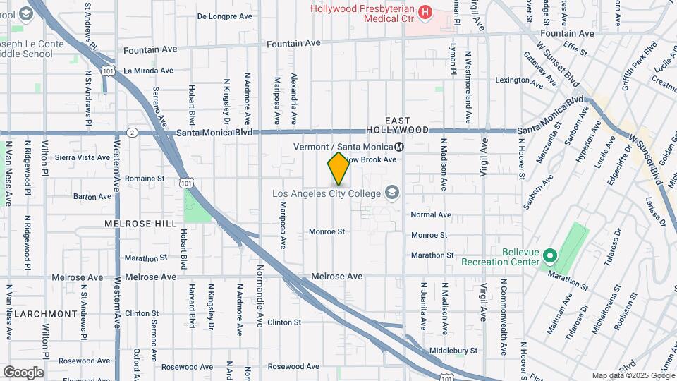 872 N Edgemont St Map and Location Details