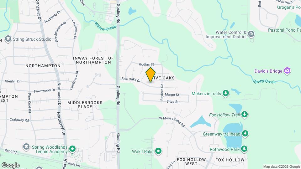 5402 Five Oaks Dr Map and Location Details