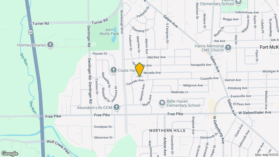 4601 Curundu Ave Map and Location Details