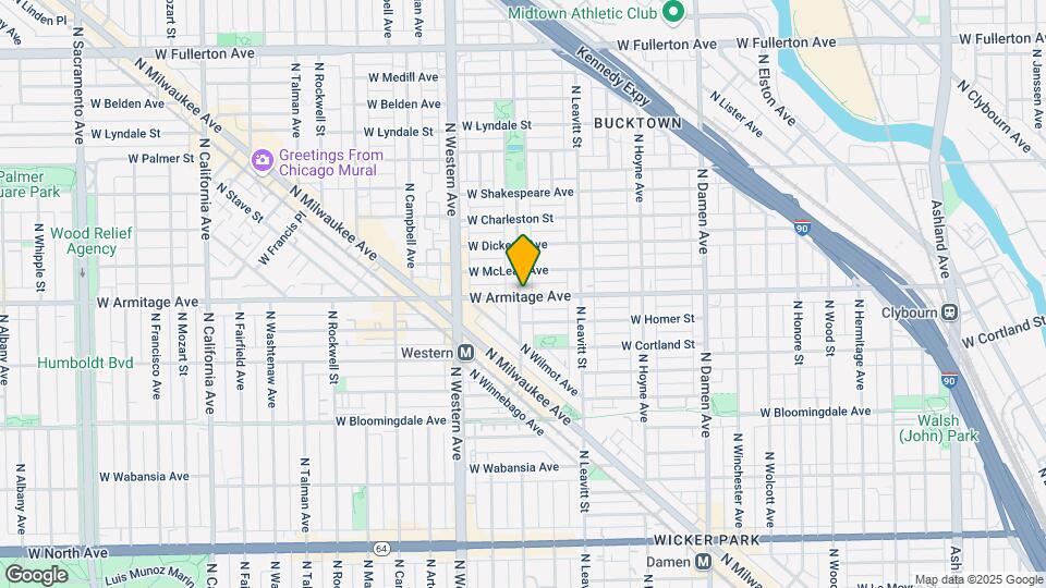 2001 N Oakley Ave Map and Location Details