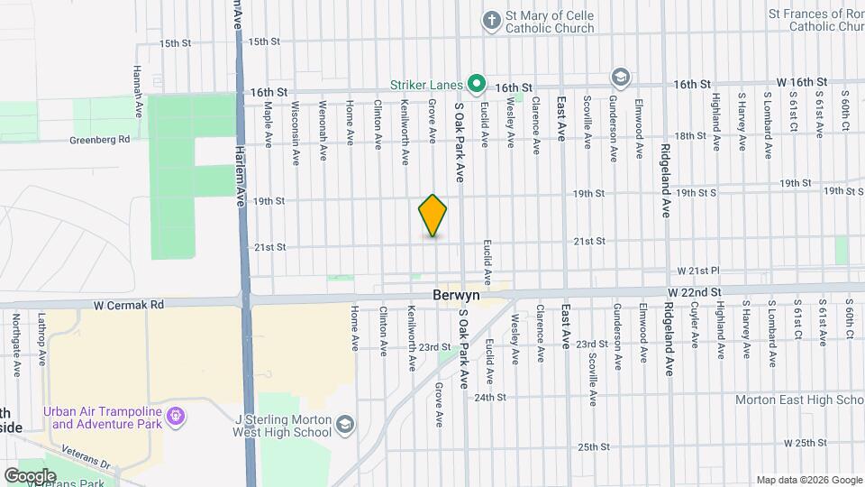 6831 W 21st Pl Map and Location Details