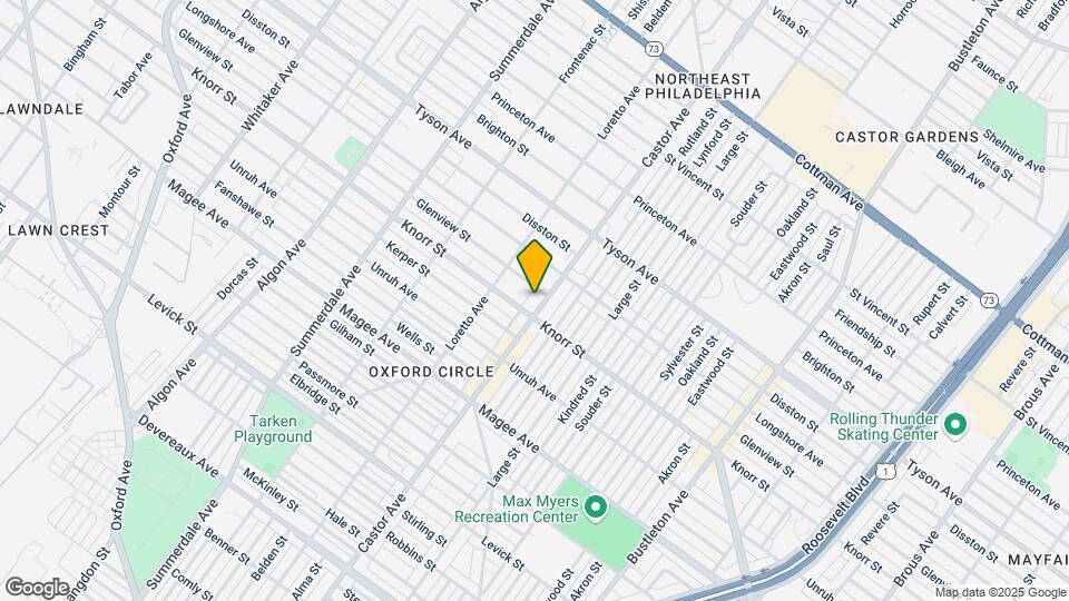 6812 Castor Ave Map and Location Details