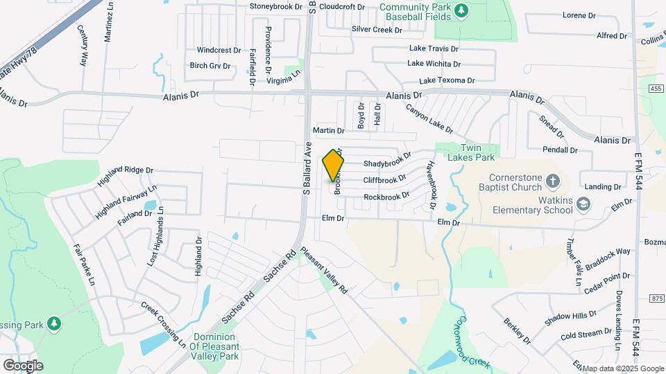 1818 Brookridge Dr Map and Location Details