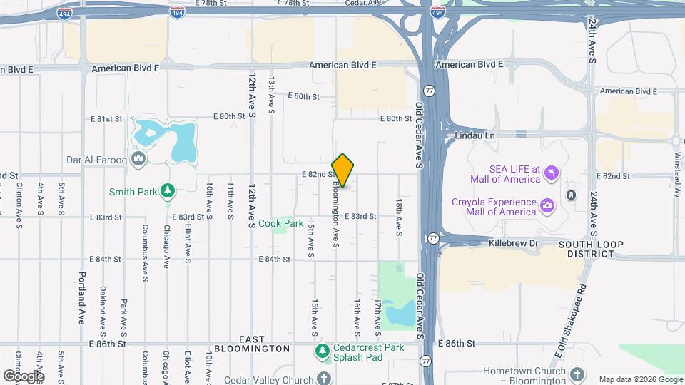 8221 Bloomington Ave S Map and Location Details