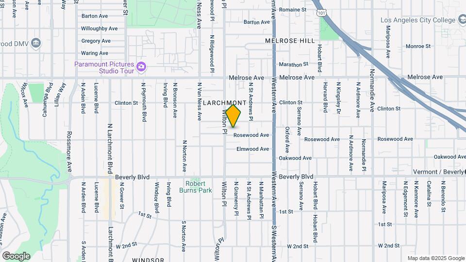 4943 Rosewood Ave Map and Location Details
