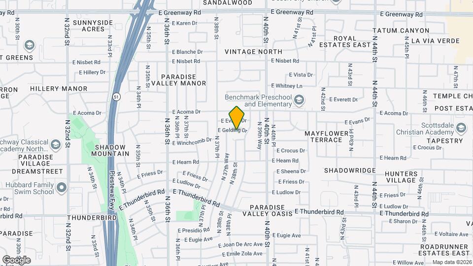 3813 E Gelding Dr Map and Location Details