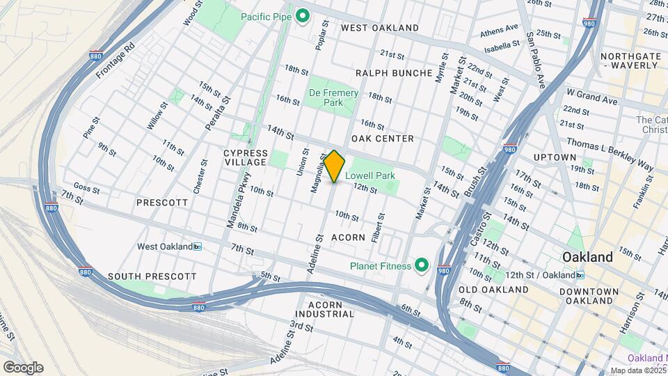 1128 Adeline St Map and Location Details