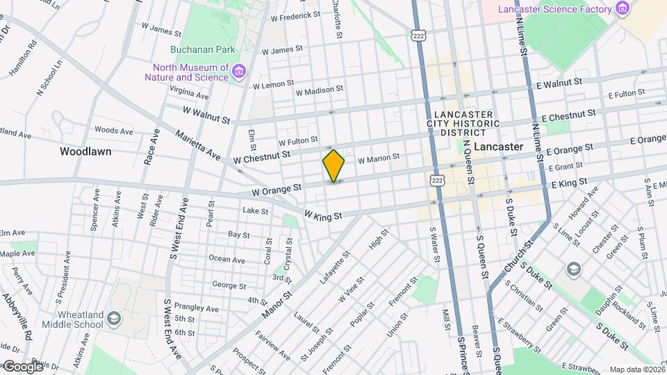 438 W Orange St Map and Location Details