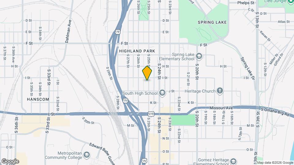 4420 S 25th St Map and Location Details