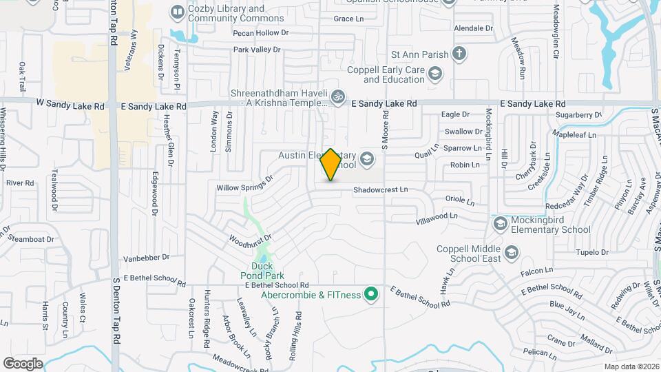 526 Shadowcrest Ln Map and Location Details