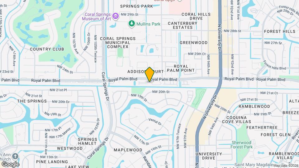 10112 Royal Palm Blvd Map and Location Details