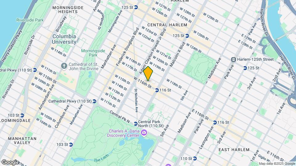 131 W 116th St Map and Location Details