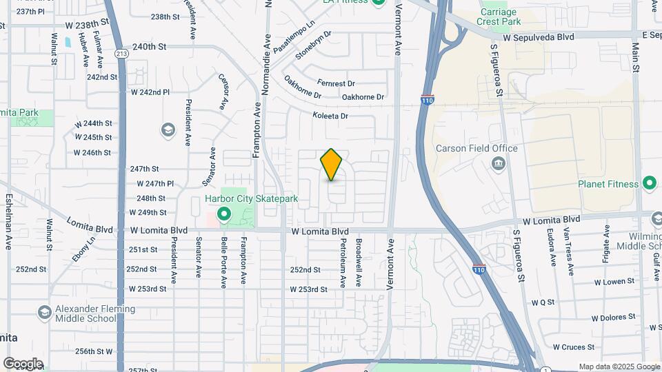 1065 Lomita Blvd Map and Location Details