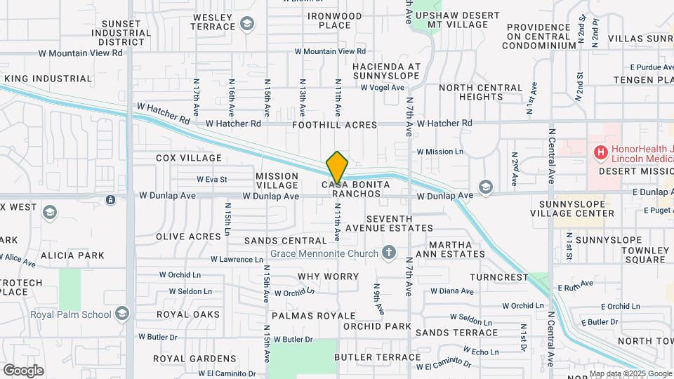1033 W Mission Ln Map and Location Details