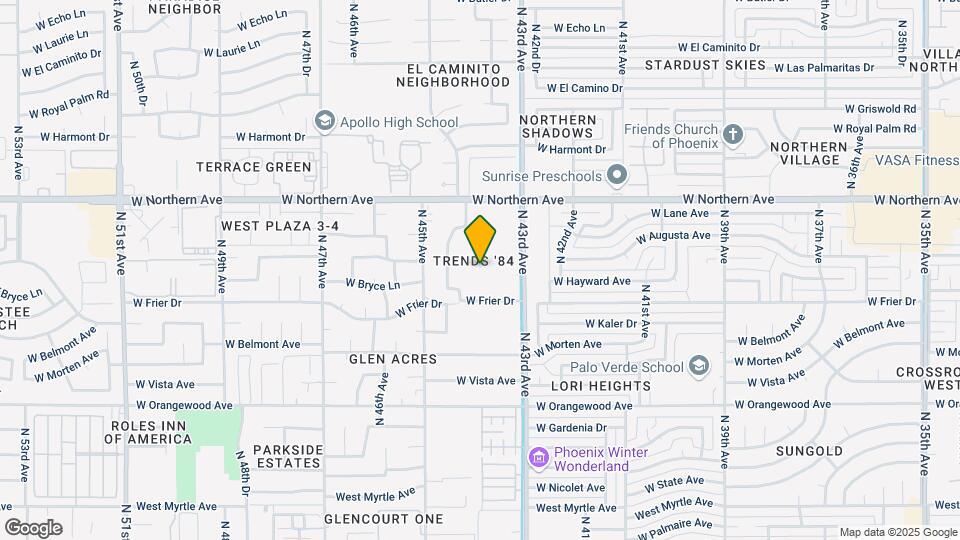 7801 N 44th Dr Map and Location Details