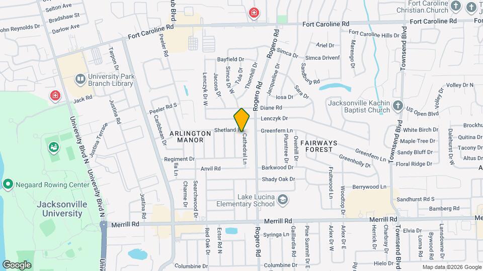 3236 Cathedral Ln Map and Location Details