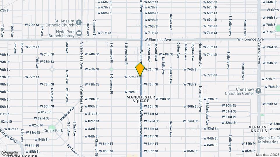 7701 S Western Ave Map and Location Details