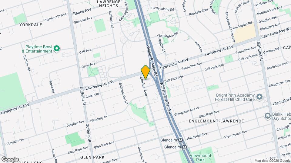 187 Fairholme Ave Map and Location Details