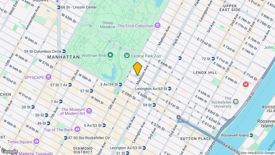 21 E 62nd St Mapa y Detalles de la Ubicación
