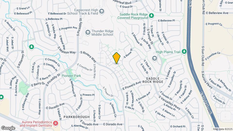 21981 E Crestline Pl Map and Location Details