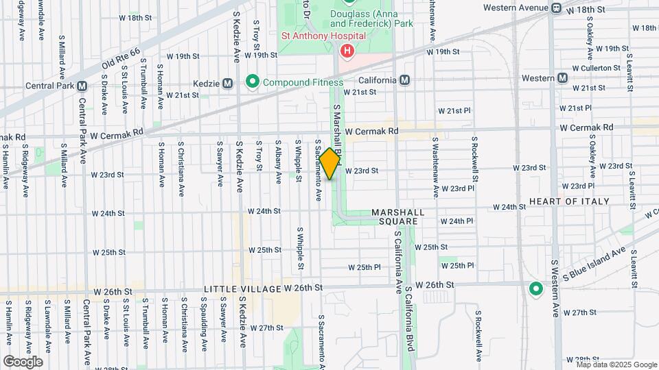 2318 S Marshall Blvd, Unit 3 Map and Location Details