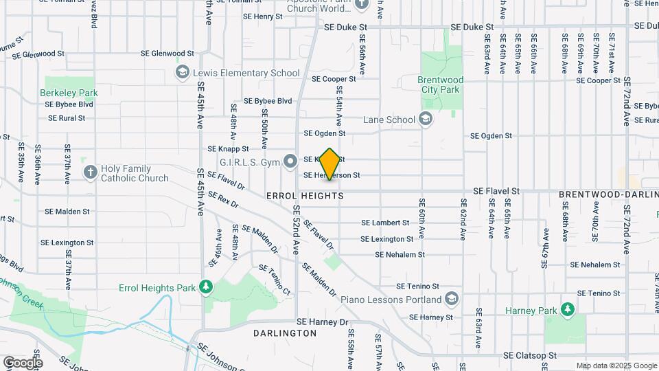 5329 SE Flavel St Map and Location Details