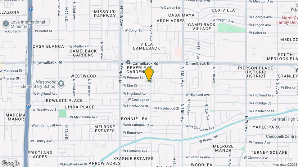 1700 W Elm St Map and Location Details