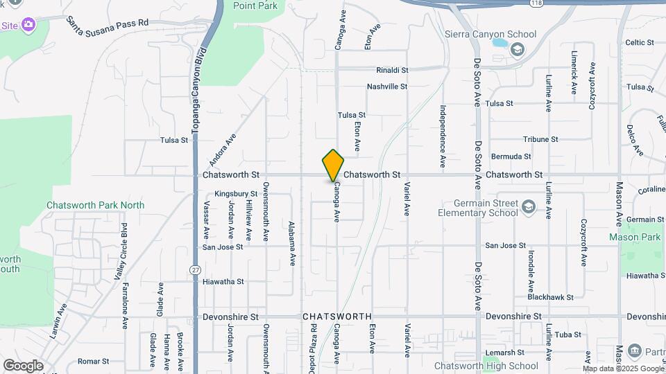 10641 Canoga Ave Map and Location Details