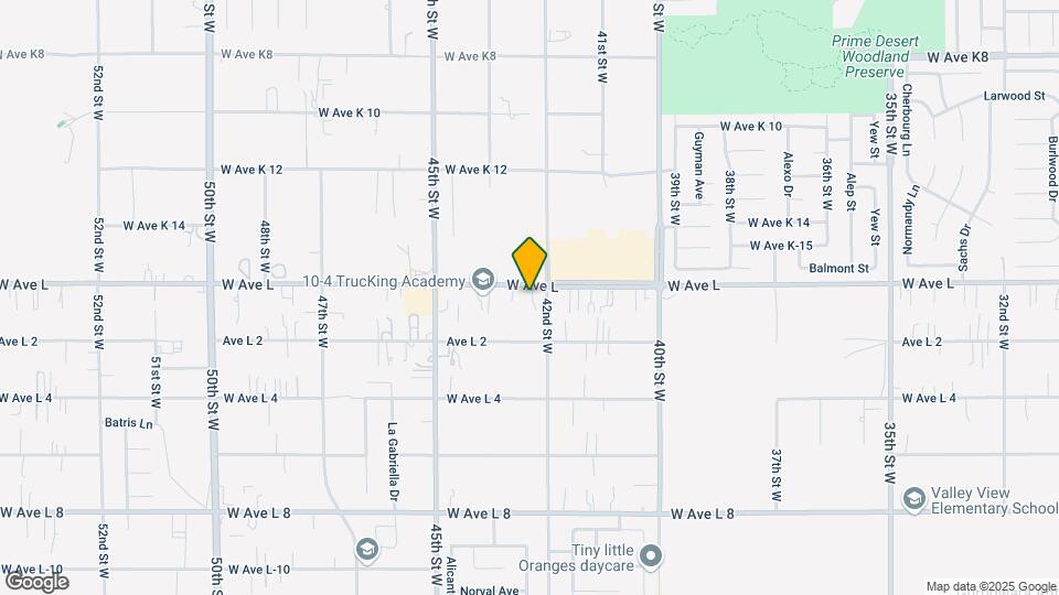 4216 W Avenue L Mapa y Detalles de la Ubicación