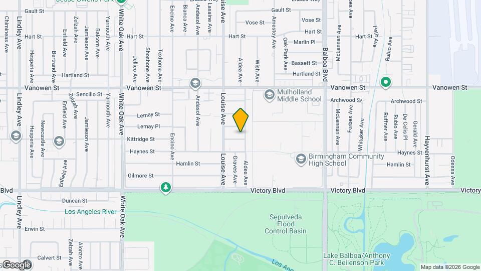 17221 Kittridge St Map and Location Details