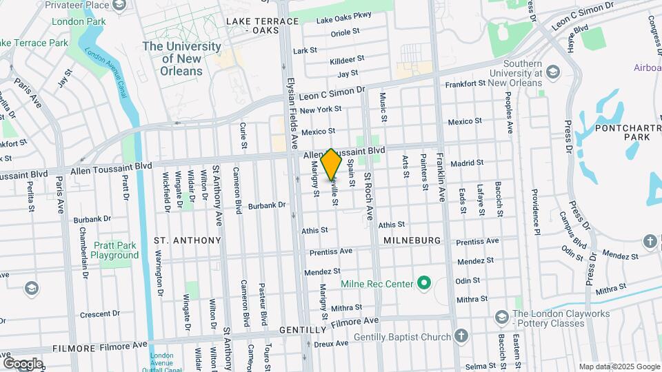 6010 Mandeville St Map and Location Details