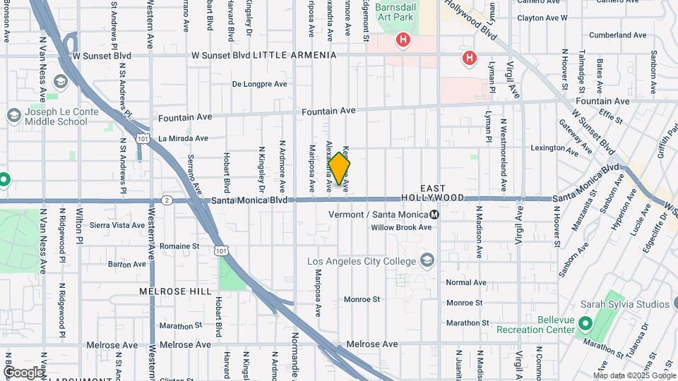 1111 N Kenmore Ave Mapa y Detalles de la Ubicación