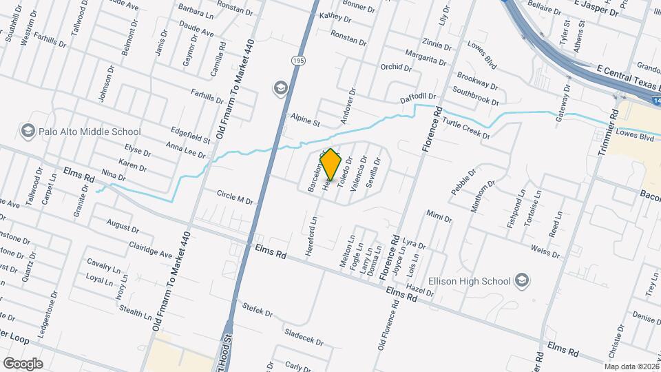 3400 Hereford LN, Unit B Map and Location Details