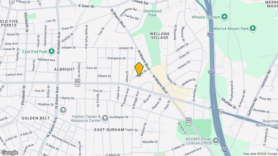 Room in House on Fiske St Map and Location Details