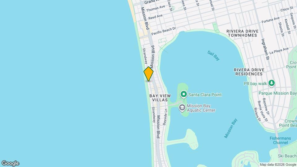 3829 Ocean Front Walk Map and Location Details