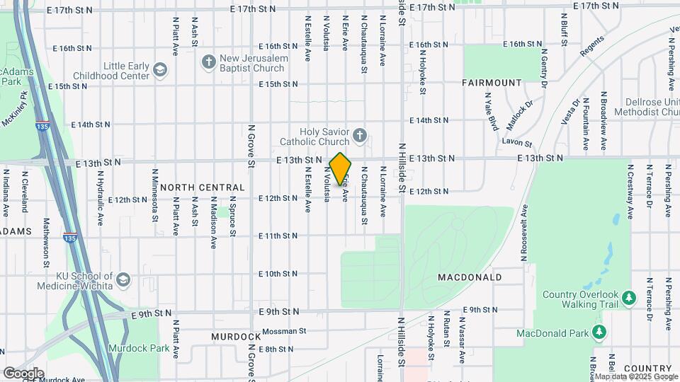 1307 N Erie St Map and Location Details