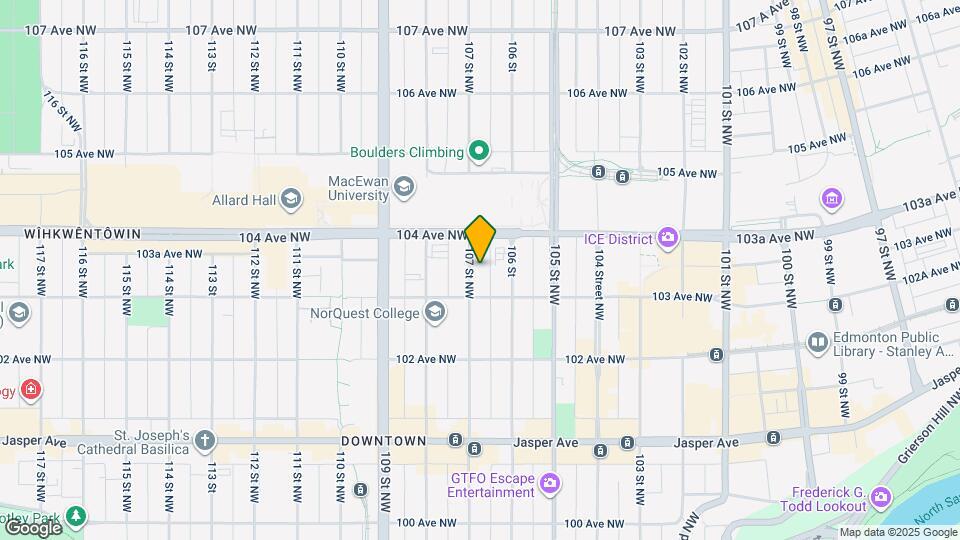 10309-10107 107 St NW Map and Location Details
