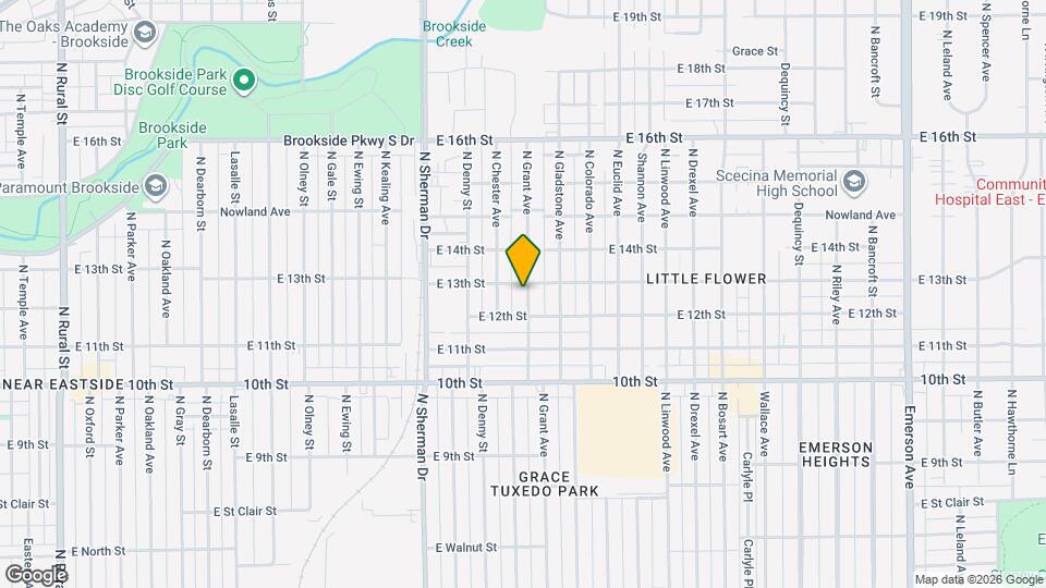 1226 N Grant Ave Map and Location Details