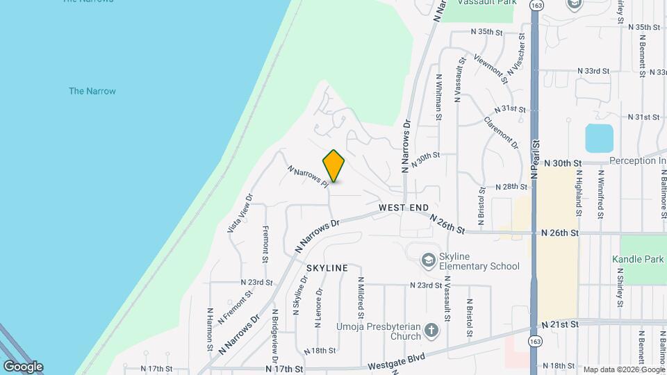 2807 N Narrows Pl Map and Location Details