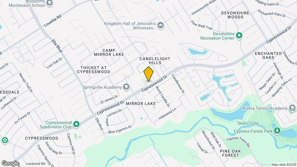 3115 Candle Pond Ln Map and Location Details