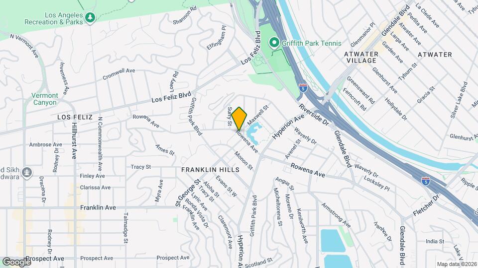 3176 Rowena Ave Mapa y Detalles de la Ubicación