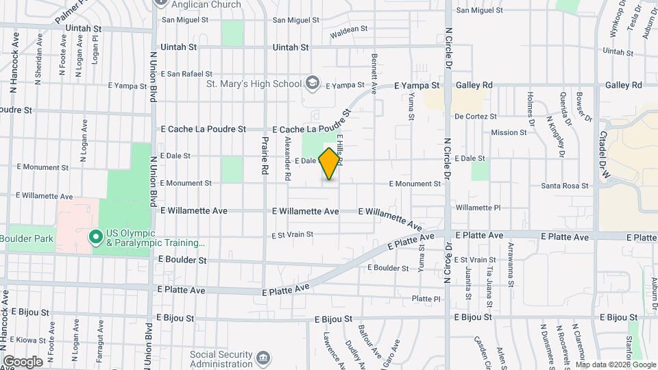 2436 E Monument St Map and Location Details