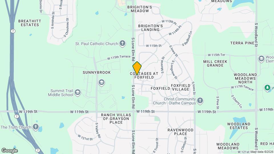 21470 W 116th Pl Map and Location Details