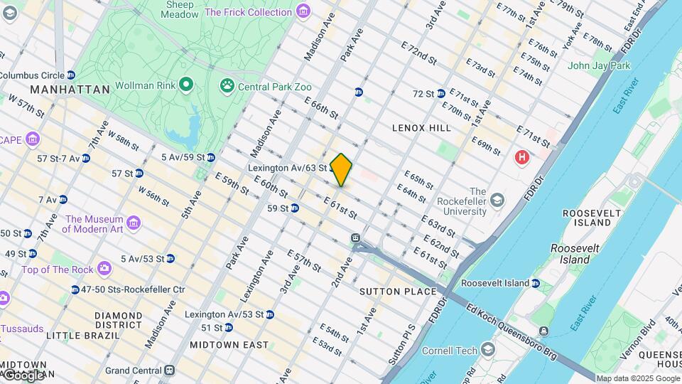 200 E 62nd St Map and Location Details