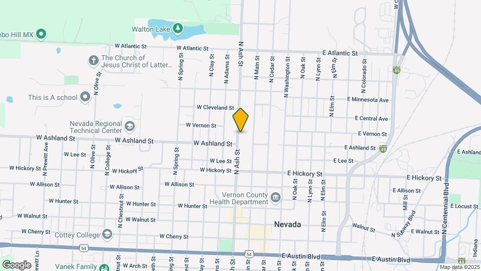 710 N Ash St Map and Location Details