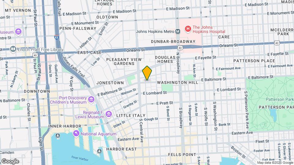 1402 E Baltimore St Map and Location Details