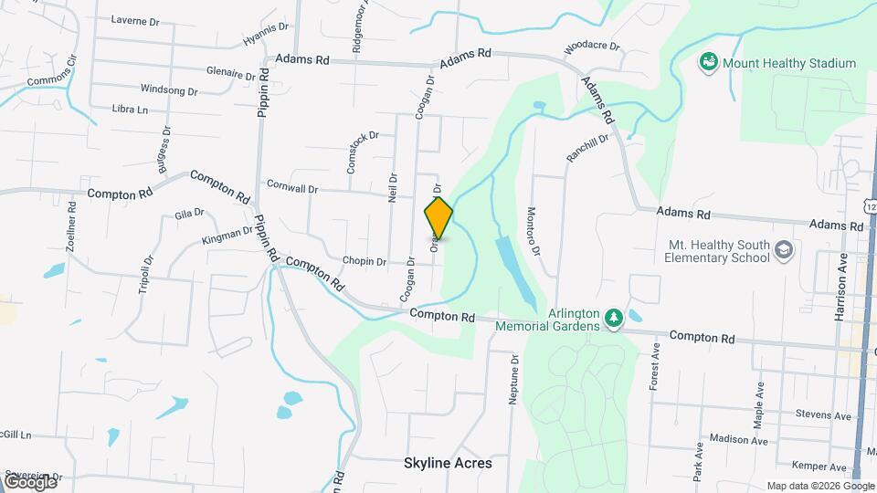 9122 Orangewood Dr Map and Location Details