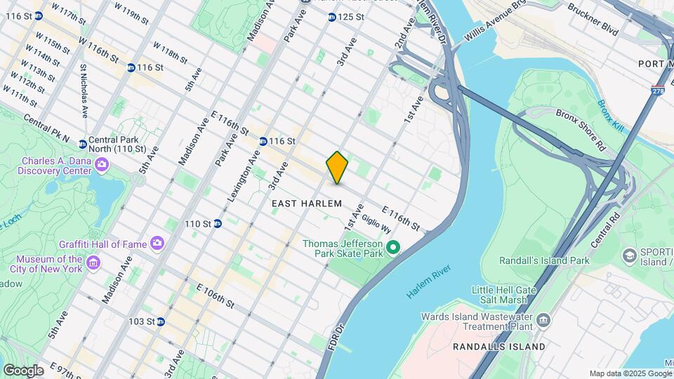 312-314 E 116th St Mapa y Detalles de la Ubicación